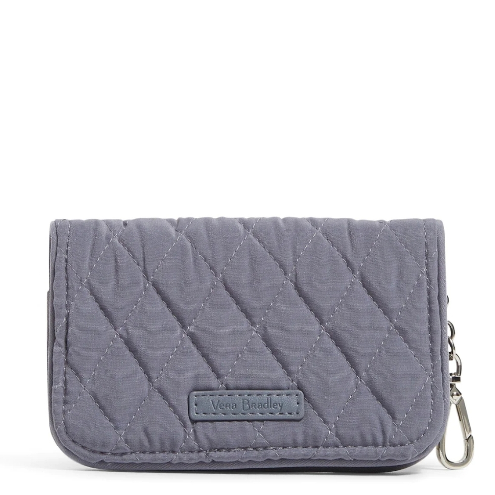 Vera Bradley Carbon Gray RFID Small Bifold Wallet
